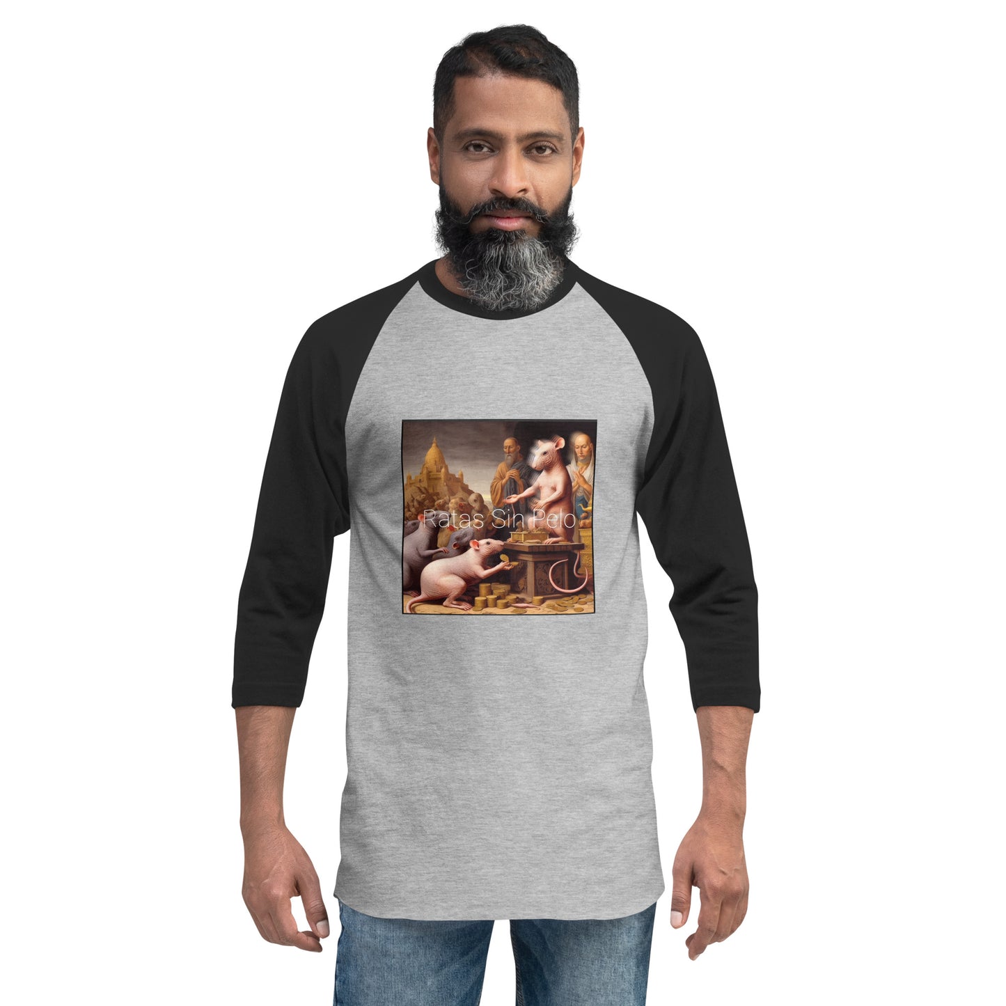 Ratas Sin Pelo - v1 - 3/4 sleeve raglan shirt